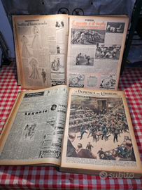 Due libri che raccolgono i giornali del corriere