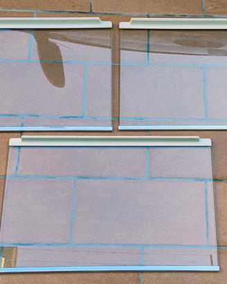 3 ripiani vetro frigo Safety glass con bordo