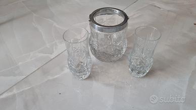 12 bicchieri con cestello abbinato