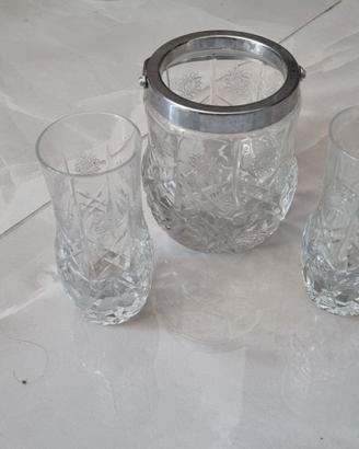 12 bicchieri con cestello abbinato