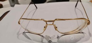cartier occhiali tank anni 90 placcati oro 22k