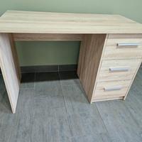 scrivania 3 cassetti effetto quercia stile moderno