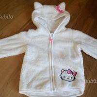 Giubbettino peloso Hello Kitty 12-18 mesi con capp