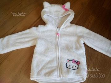 Giubbettino peloso Hello Kitty 12-18 mesi con capp