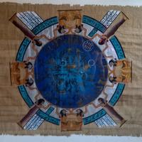 Pergamena rappresentante orologio universale