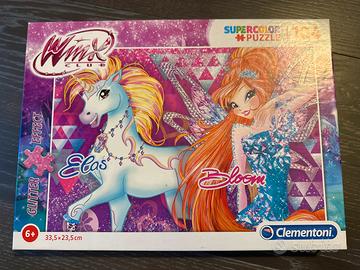 Puzzle bambini Winx cin effetto glitter - 104 pz