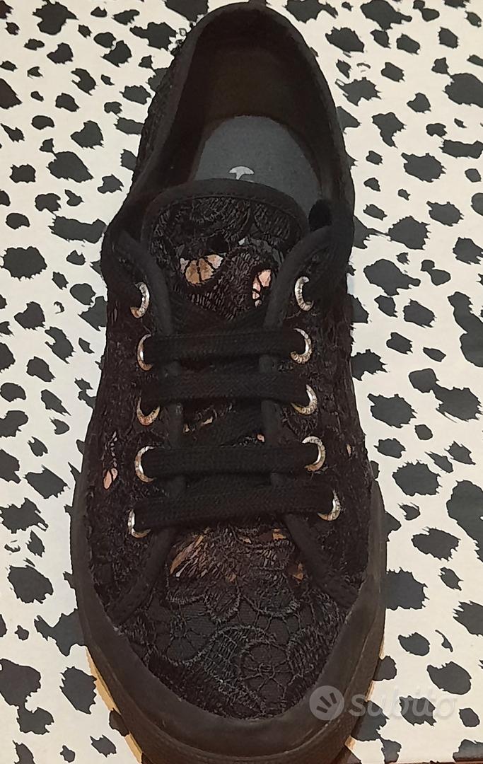 Superga nere pizzo deals
