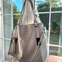 Borsa argento in ecopelle 