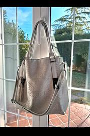 Borsa argento in ecopelle 