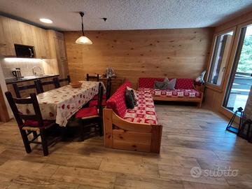 Trilocale ampio soggiorno con garage sulle piste