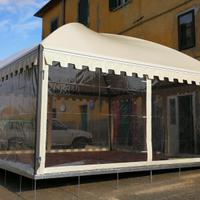 Gazebo curvo certificato 6x6 BIANCO
