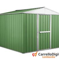 Box porta attrezzi lamiera 276x260 verde chiaro