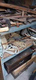 casse in legno vintage attrezzi da falegname