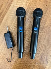 Radiomicrofoni tipo shure con batteria coppia