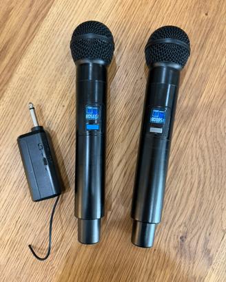 Radiomicrofoni tipo shure con batteria coppia