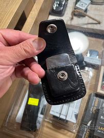 Militare porta zippo da cintura in pelle nuovo