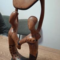 Scultura Africana in Legno Massello - Coppia Stili
