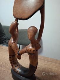 Scultura Africana in Legno Massello - Coppia Stili