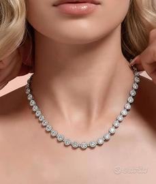 Girocollo in argento con zirconi 