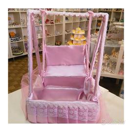 Altalena rosa per allestimenti