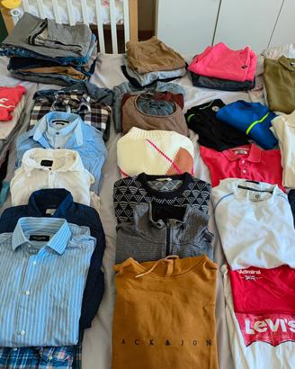 Lotto stock 50 capi di abbigliamento uomo misto 