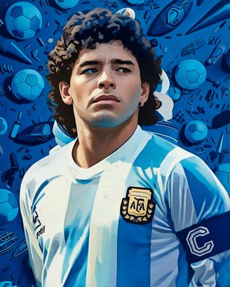 quadro Maradona nazionale Argentina