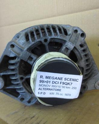 Alternatore RENAULT MEGANE SCENIC 1.9 del 2000