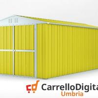 Box garage auto in Acciaio 327x611cm 19mq giallo