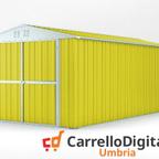 Box garage auto in Acciaio 327x611cm 19mq giallo