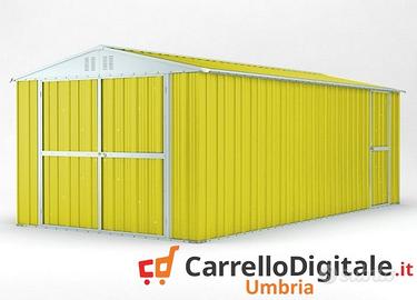 Box garage auto in Acciaio 327x611cm 19mq giallo