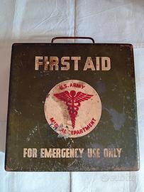 Cassetta p.soccorso militare US Army WW2 24 U.kit
