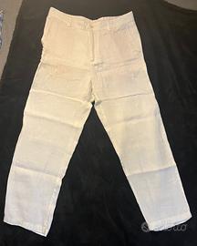Pantalone bianco in lino