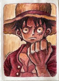 Tavola originale disegno One Piece Monkey D. Luffy