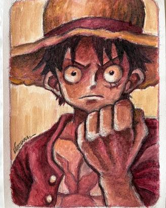 Tavola originale disegno One Piece Monkey D. Luffy