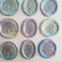 sigilli adesivi ceralacca unicorni arcobaleno 