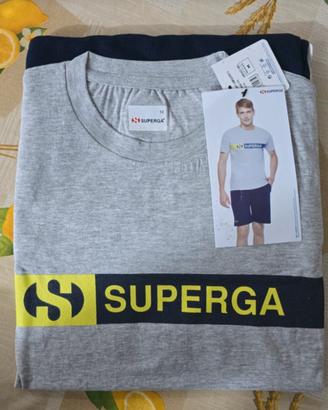 Completo o Pigiama Uomo Superga T.M Grigio e Blu