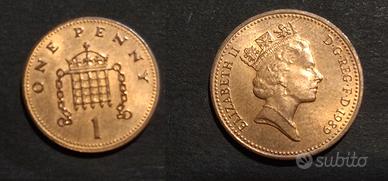 UK GRAN BRETAGNA 1 Penny 1989 Elisabetta II  🇬🇧