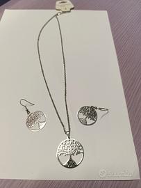 Collana con Orecchini Albero della Vita