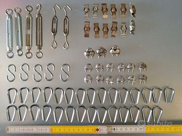 Cavi in acciaio 3.5m con tiranti e accessori vari