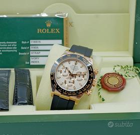 ROLEX DAYTONA 116515 IVORY 2010 DOPPIO CINTURINO 