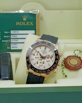 ROLEX DAYTONA 116515 IVORY 2010 DOPPIO CINTURINO 