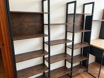 Libreria metallo e legno
