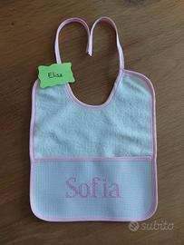 Bavaglino neonata Personalizzato nome SOFIA