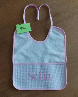 Bavaglino neonata Personalizzato nome SOFIA