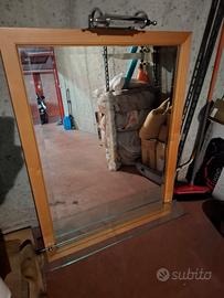 Specchio con mensola