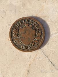 2 rappen Svizzera 1850 A 