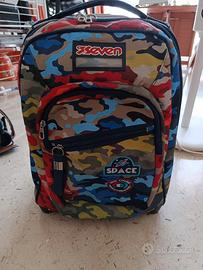 Zaino Trolley Scuola Seven New Fit Camo Stains Spa