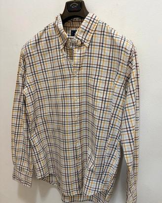 Boggi Milano camicia quadri bianca XXL uomo
