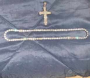 Collana zirconi acciaio preziosi Milano