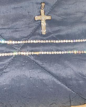 Collana zirconi acciaio preziosi Milano